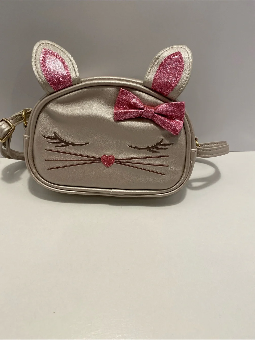 Kids Cute Bunny Purse in Pink Glitter NWT. Stephen Joseph